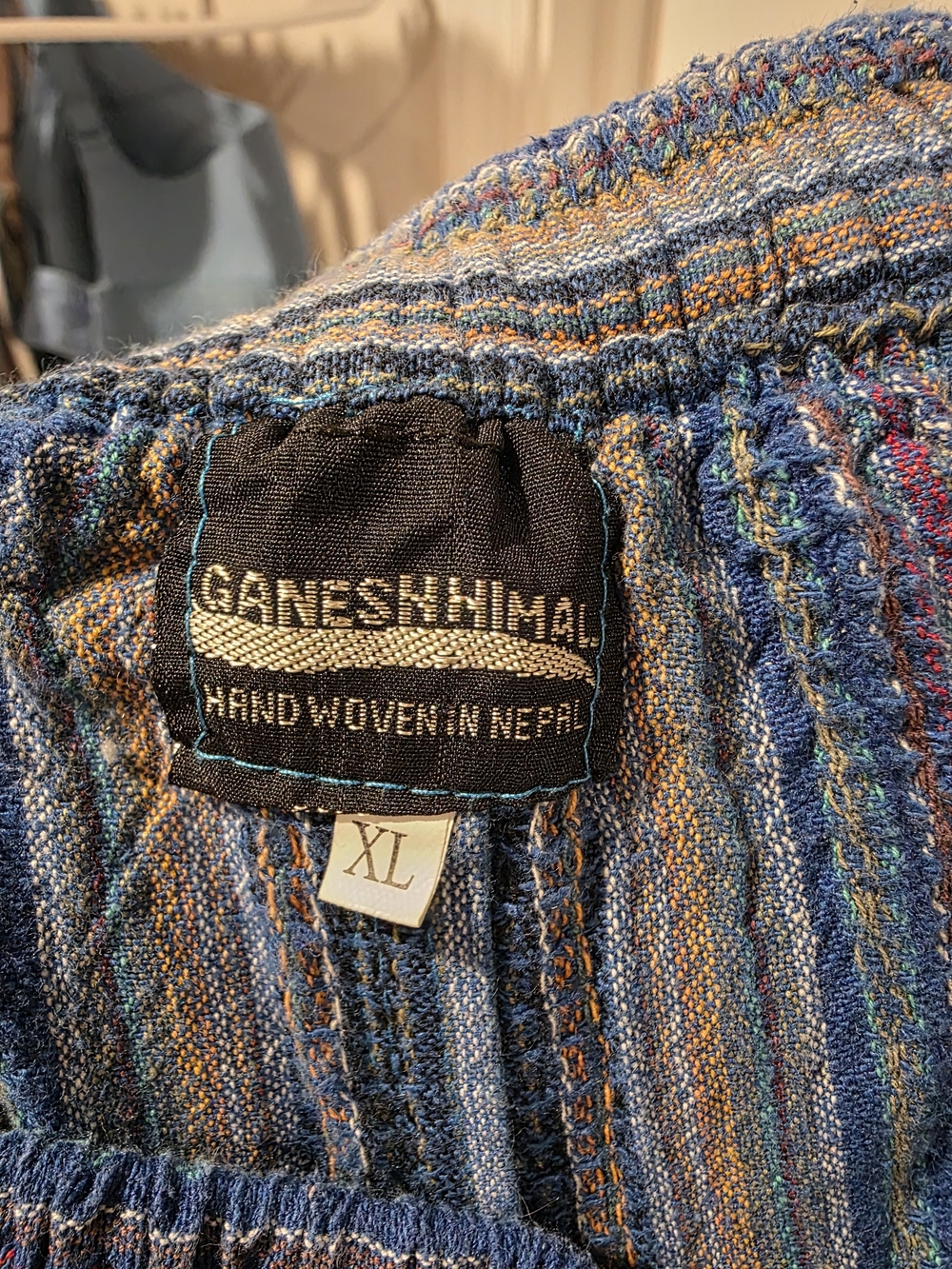 Ganesh Blue Multi-Stripe Casual Pant - Picture 2 of 5